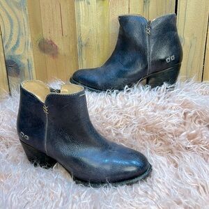 BED STU sz 7 YELL Cobbler Series Grey Ankle Boots Leather EUC like new